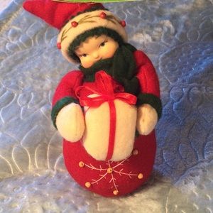 Retro Christmas Time, Girl Holding present